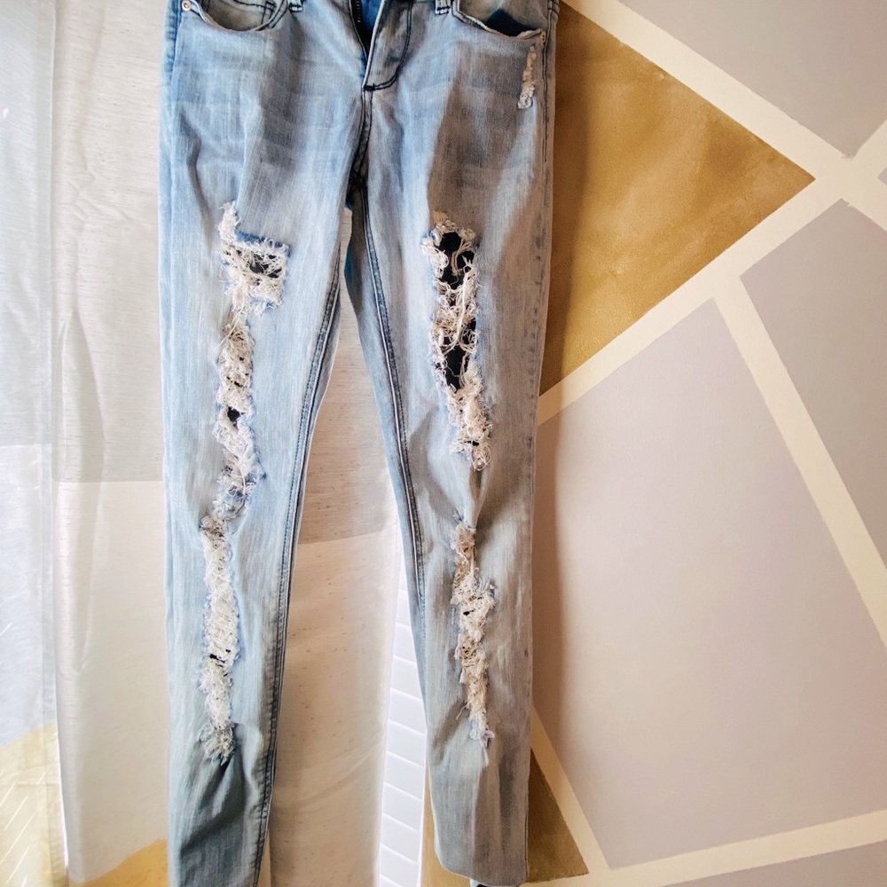 Ripped Denim Jeans.